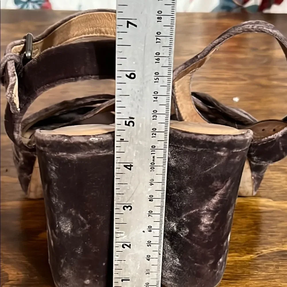 Madewell Purple Platform Sandals with Suede Finish